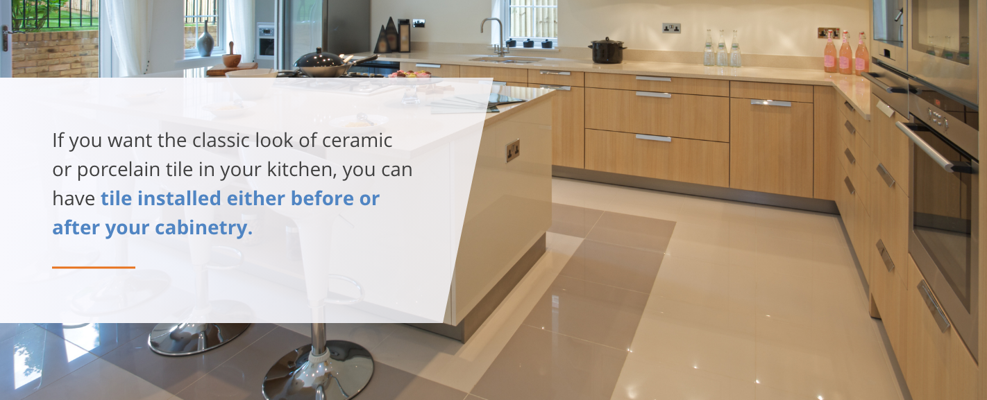 Kitchen Cabinets Or Tile Floor First
